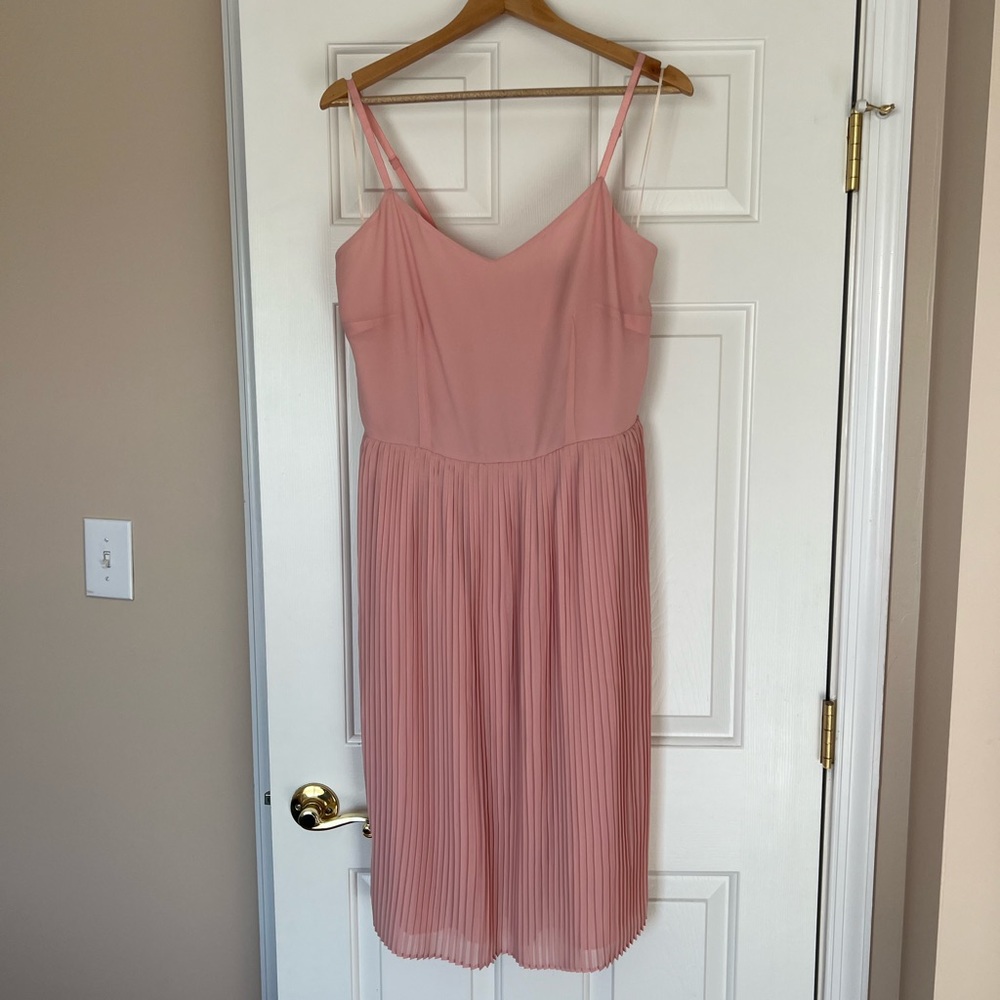 Long Tall Sally Pleated Georgette Dress in Pink (NWT) *This is an LTS original!*